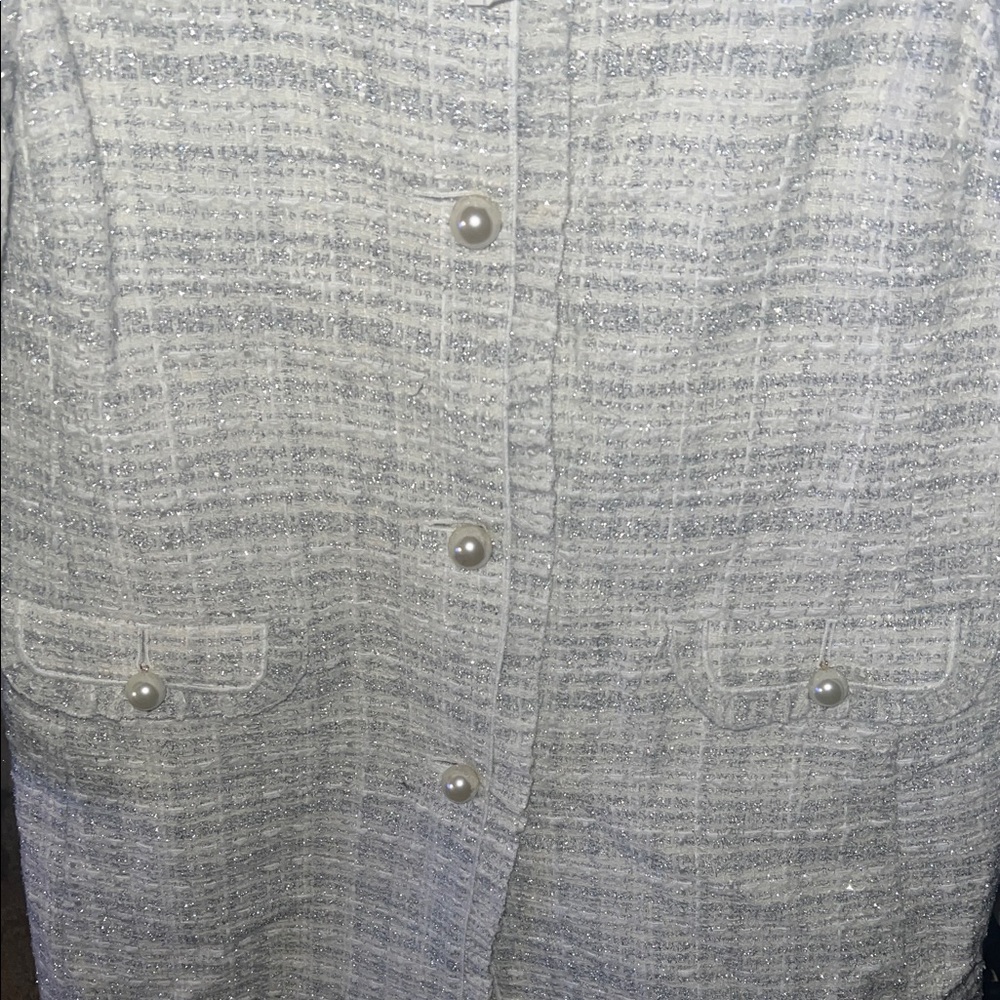 Kate Spade New York Cream Star Bright Sparkle Tweed Coat Size 0–10 | NWOT - Picture 10 of 10